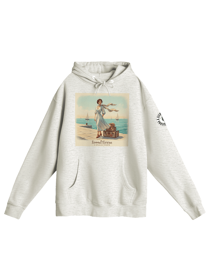 Seaside Escape Hoodie – Vintage Travel Poster Vibe product image (2)