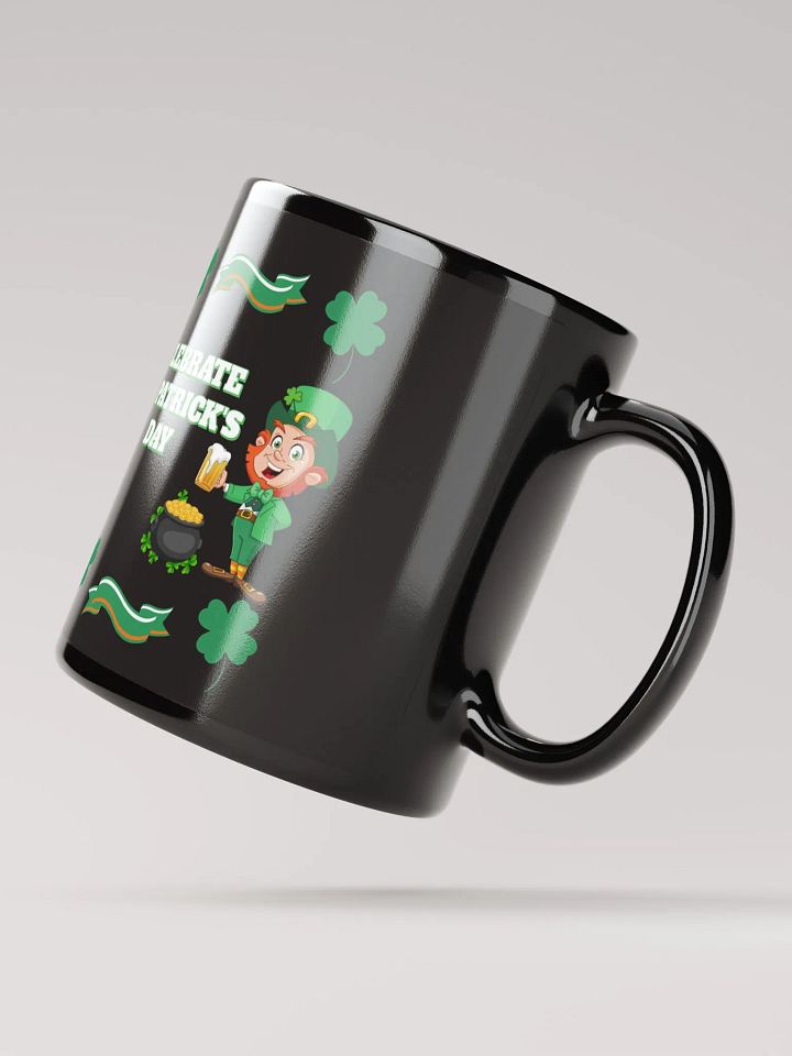 Celebrate St. Patrick's Day Holiday Black Mug product image (3)