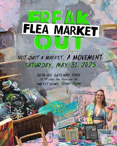 Only ONE week until the @freakoutparties FLEA MARKET! 

I’ll be there with shirts - prints - bags - and good vibes 😎 and mani...