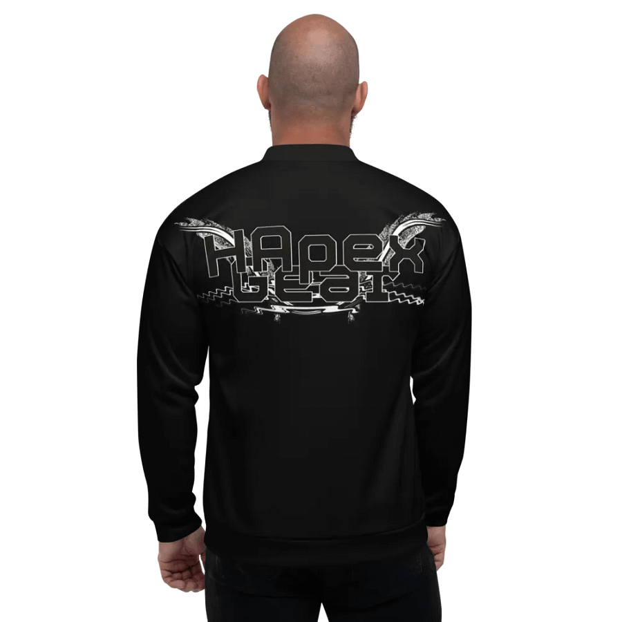 Bomber Jacket - Black - Black HApex Gear White Logo product image (6)
