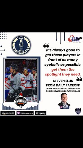 The inaugural CHL (@chlhockey) USA Prospects Challenge wrapped up earlier this week.

🎤 Steven Ellis from @dailyfaceoff joine...
