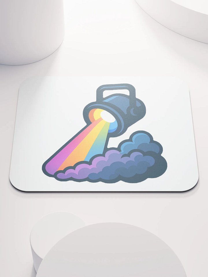 Theatrically Jerry: Muted Rainbow Fog Stage Light Mouse Pad product image (1)