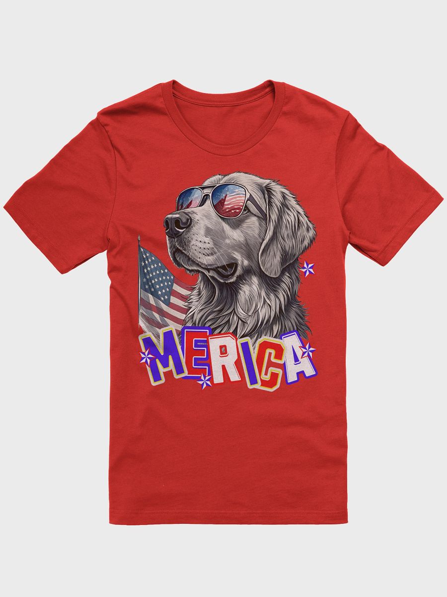 Merica Golden Retriever Patriotic Pup in Shades T-Shirt product image (16)