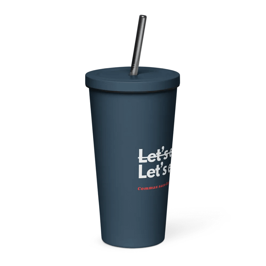 Commas Save Lives - tumbler w/straw product image (4)