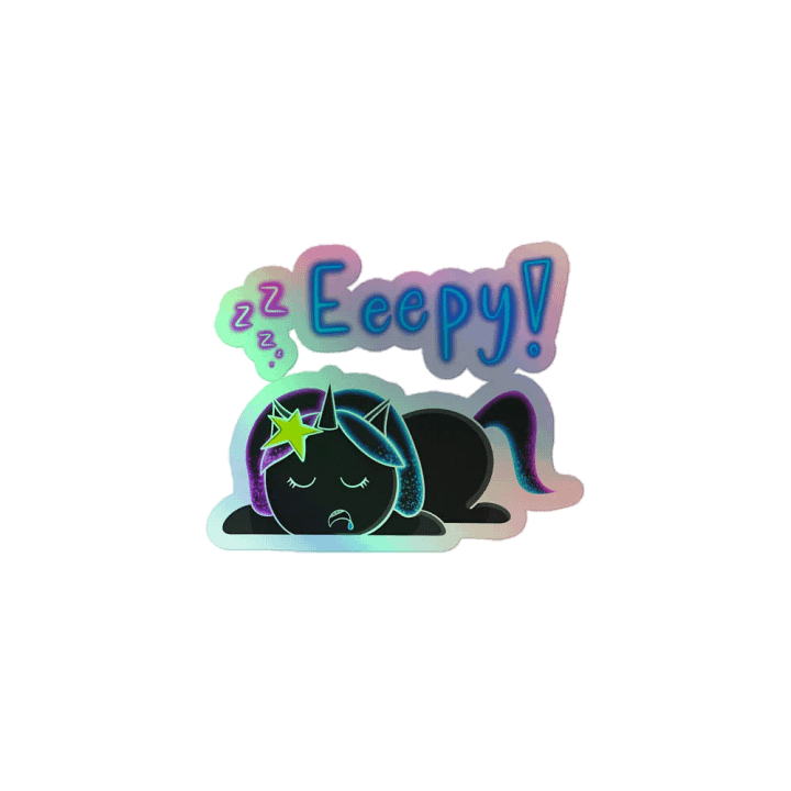 Eepy Unicorn Hologram Sticker product image (1)