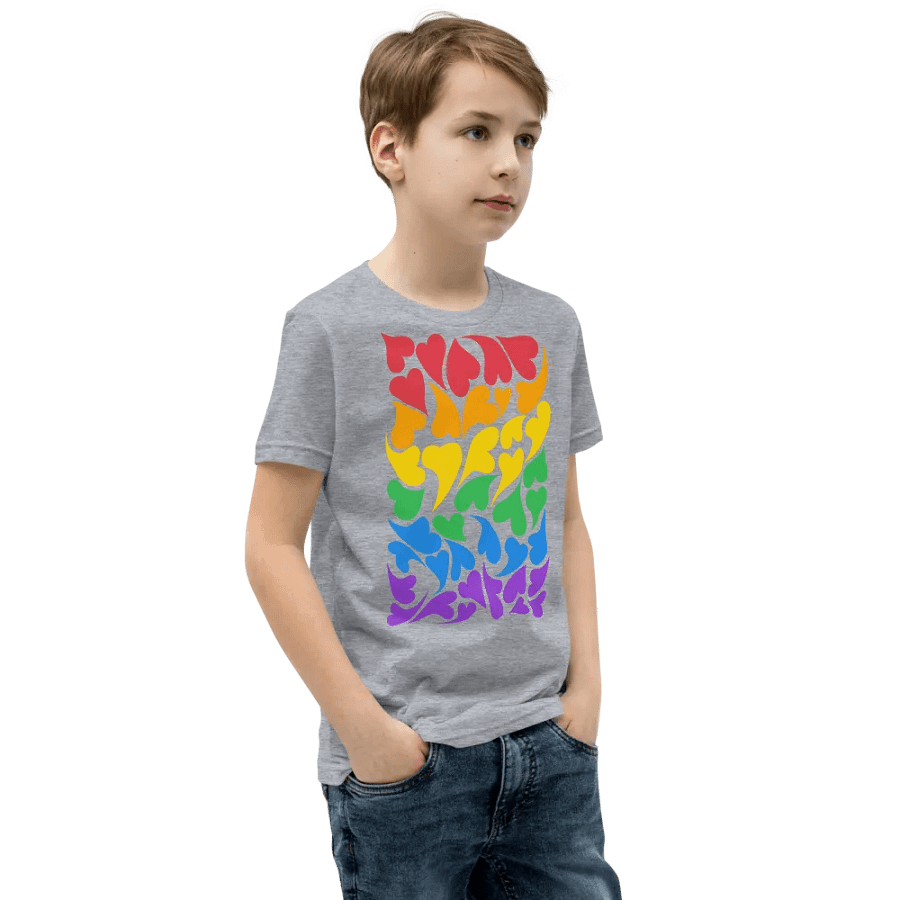 Nestled PRIDE Rainbow T-shirt (Youth) product image (3)