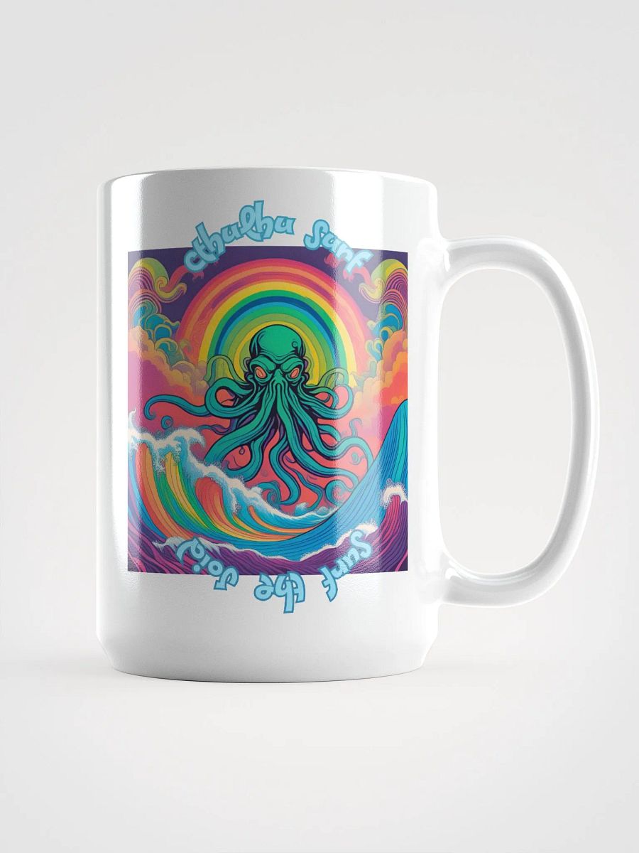Cthulhu Surf white Coffee Mug 01A product image (1)