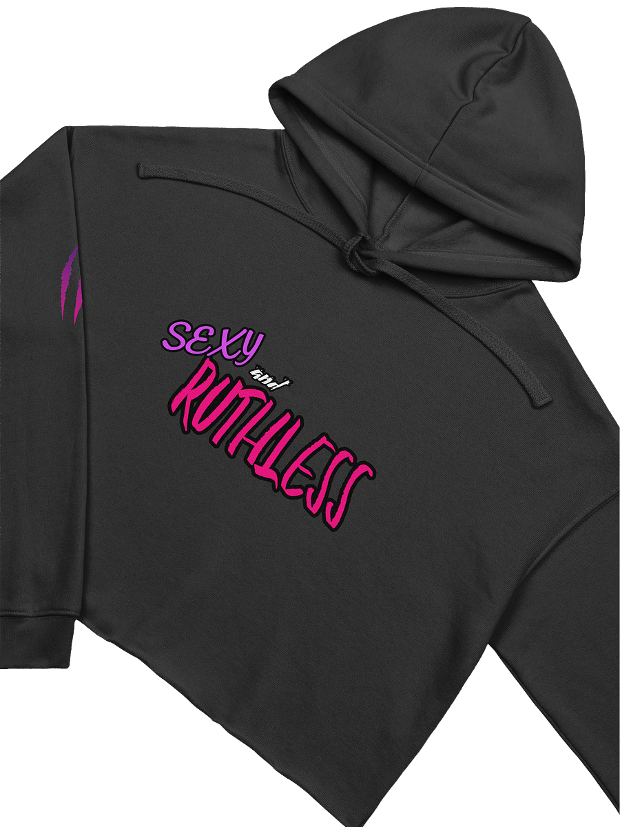 "Sexy and Ruthless" Bella+Canvas Fleece Crop Hoodie product image (3)
