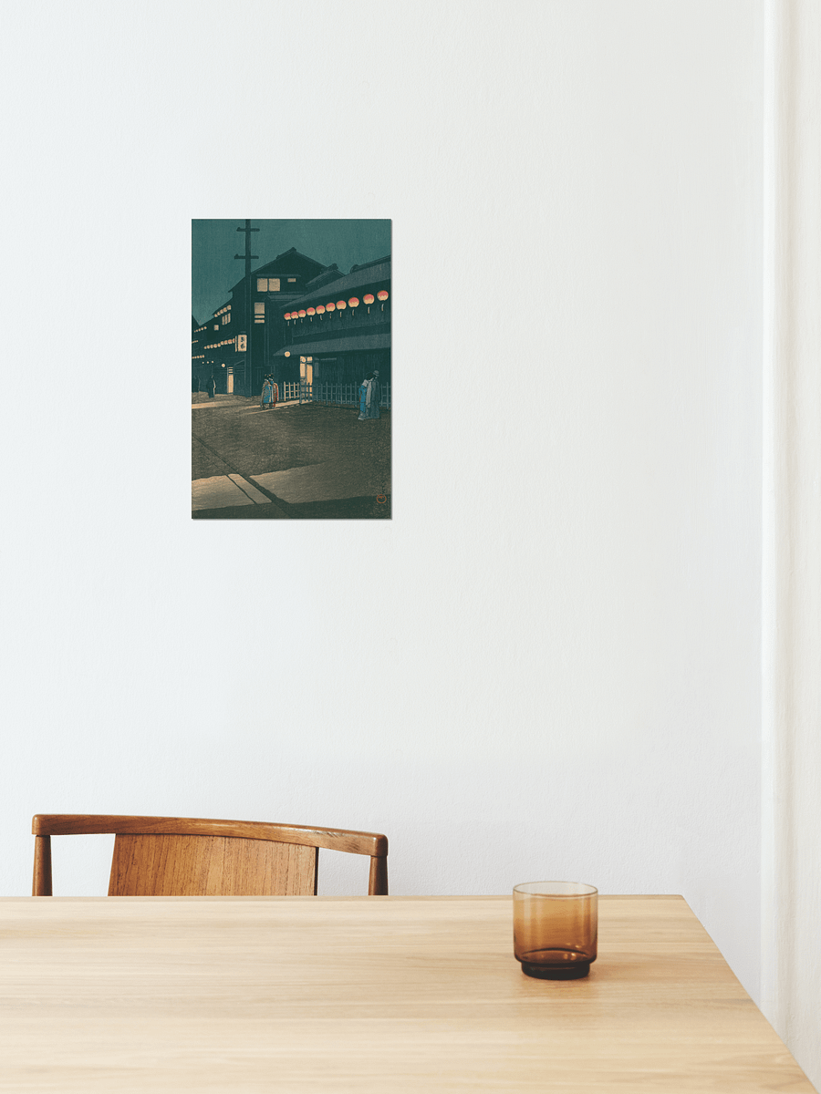Night Scene at Soemoncho District, Osaka - Kawase Hasui product image (1)