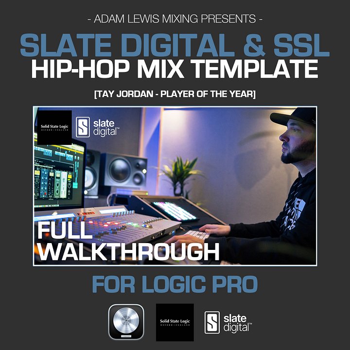 ALM Hip-Hop (Slate/SSL) Mix Template #2 [Slate & SSL Plugins - Logic Pro X] product image (1)