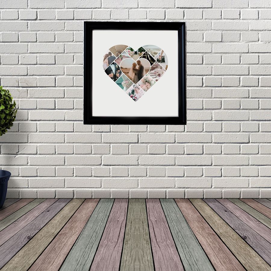 6 Heart-Shaped Photo Collage Frames Canva Templates product image (9)