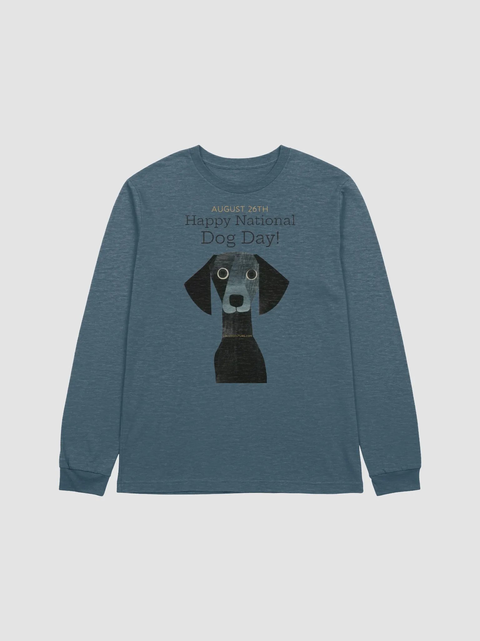 'Happy National Dog Day' Long Sleeve T-Shirt product image (1)