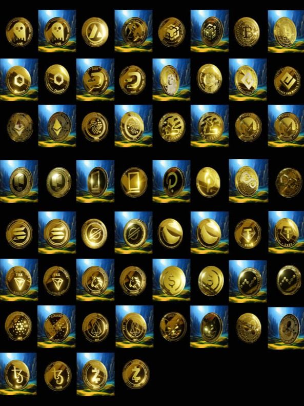 ANIMATED 3D A-Z GOLD CRYPTO COINS product image (2)