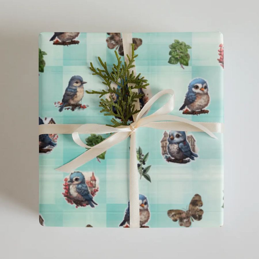 Birds, Butterflies, and Botanicals 3 Sheet Wrapping Paper product image (8)