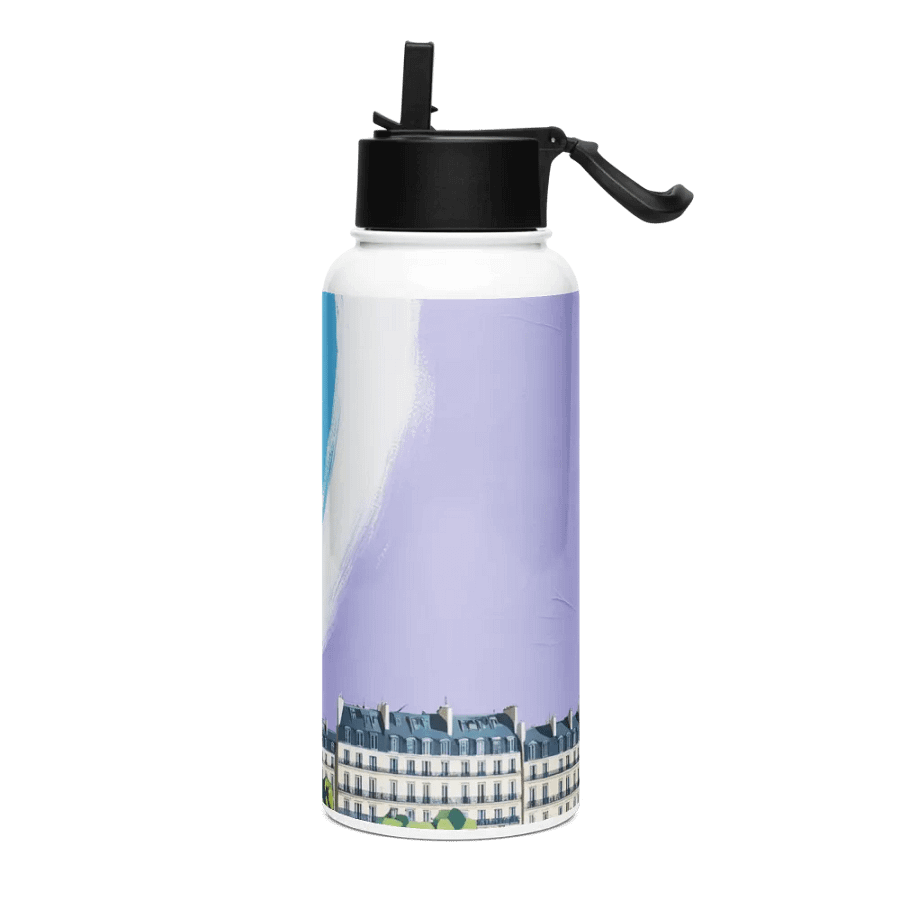 Artistic Paris Themed Water Bottle product image (3)