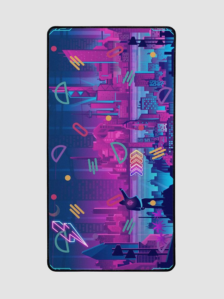 Neon Cyber City Desk Mat product image (2)