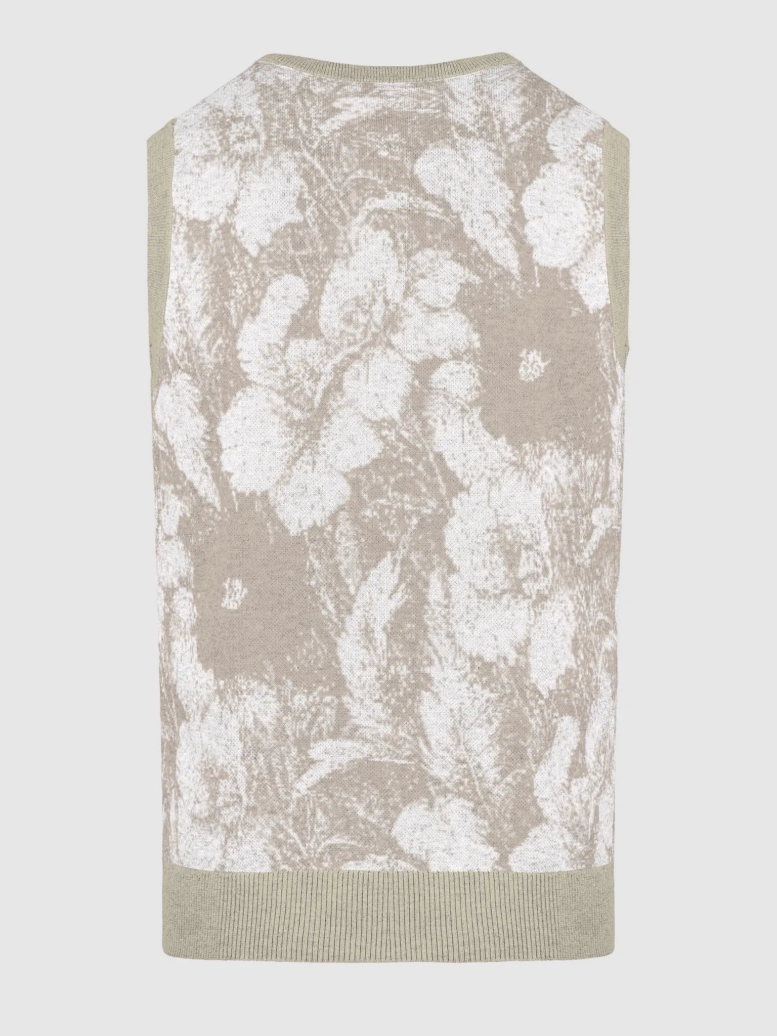 Floral Bliss III Knitted V-Neck Vest product image (5)