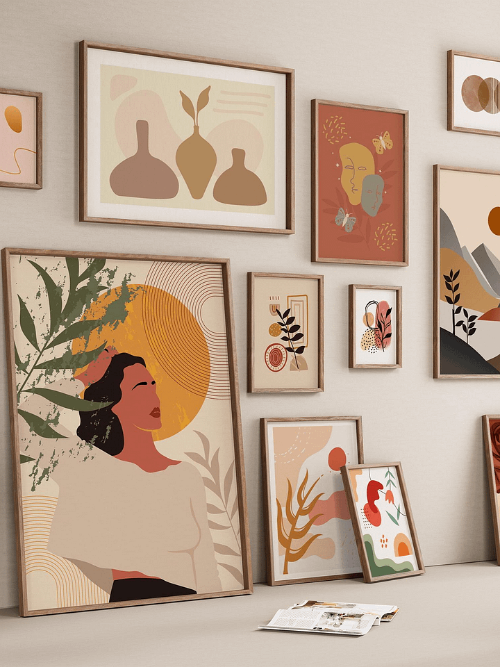 Boho Wall Collage Mega Bundle, Set of 1250 Digital Download product image (2)