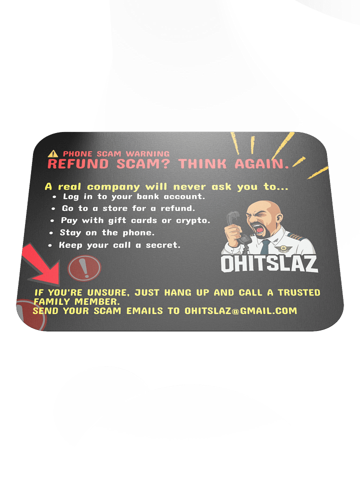 Refund Scam Reminder Mouse Pad product image (1)