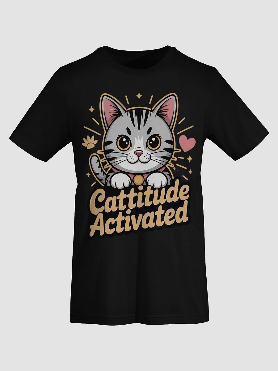 Cattitude Activated Cartoon Cat T-Shirt product image (68)