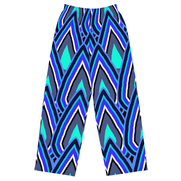Blue Teardrop Wide Leg Pants product image (2)