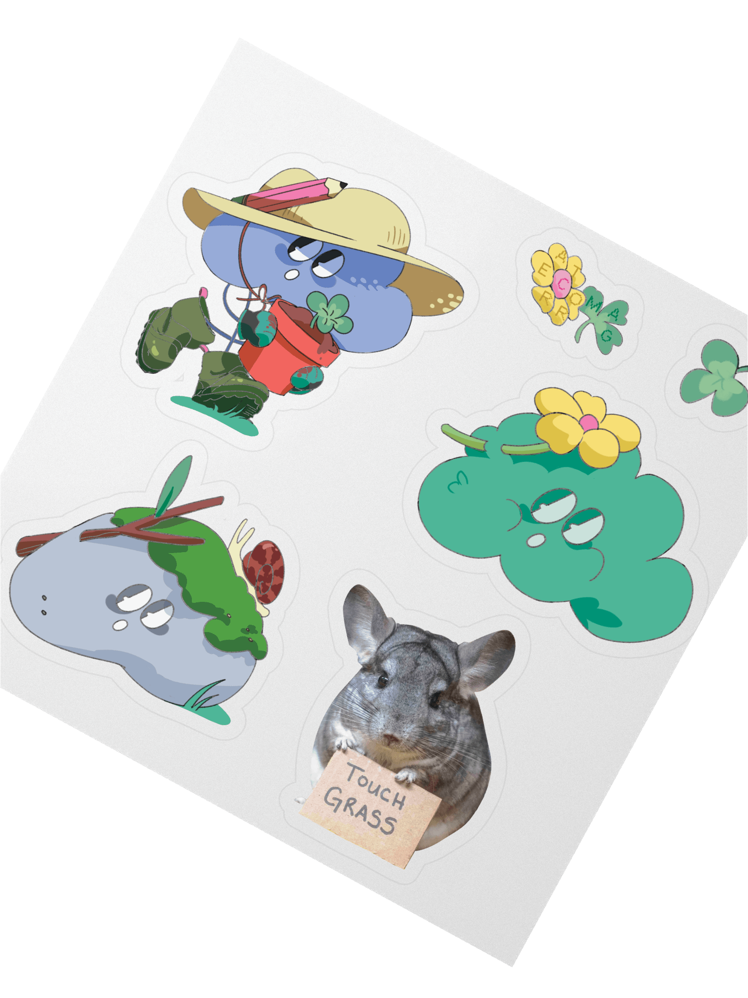 Touch Grass Sticker Sheet — Gardener Ver. product image (2)