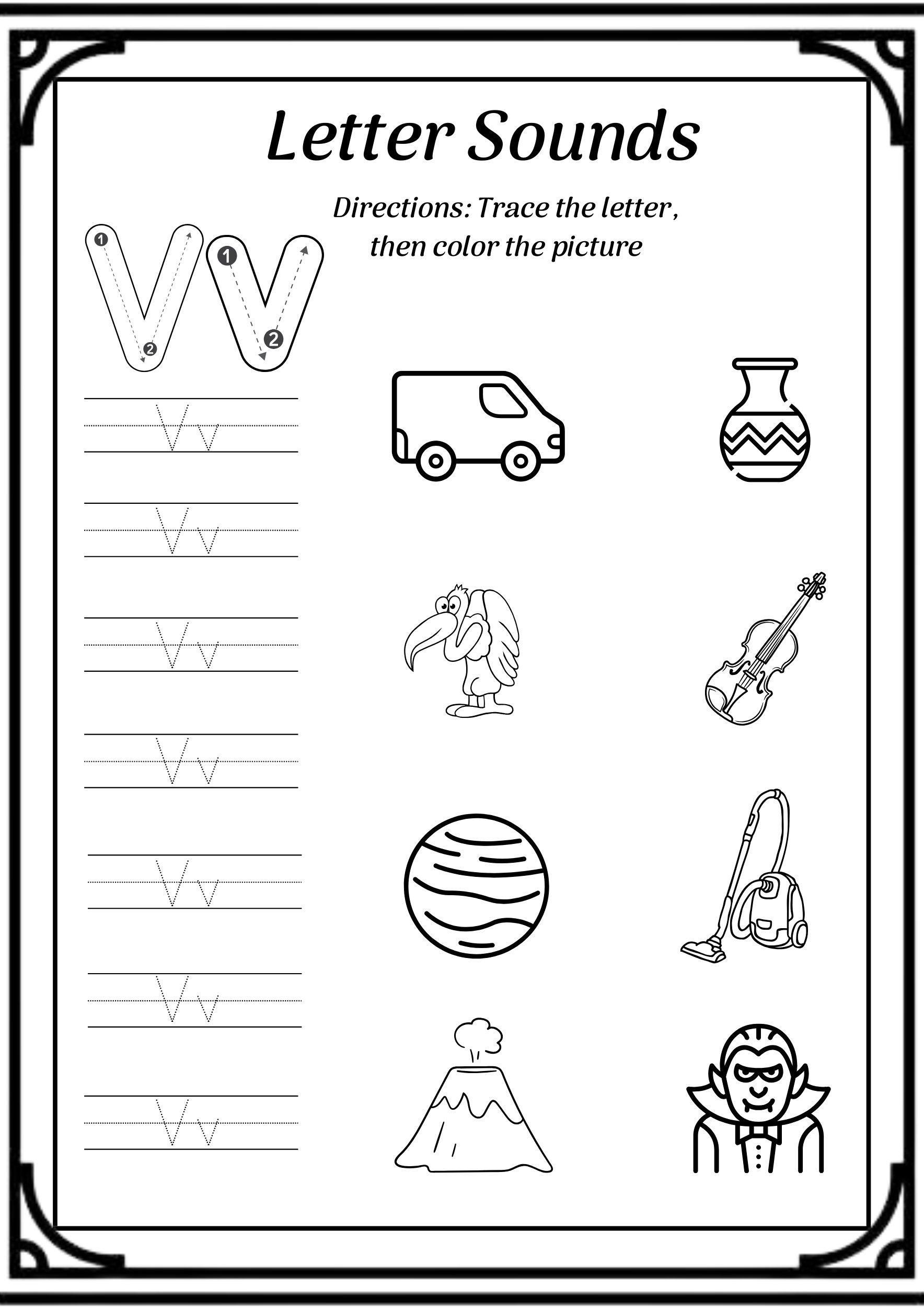 Tracing Letters and Coloring Pictures Book for Kids 27 Pages product image (5)