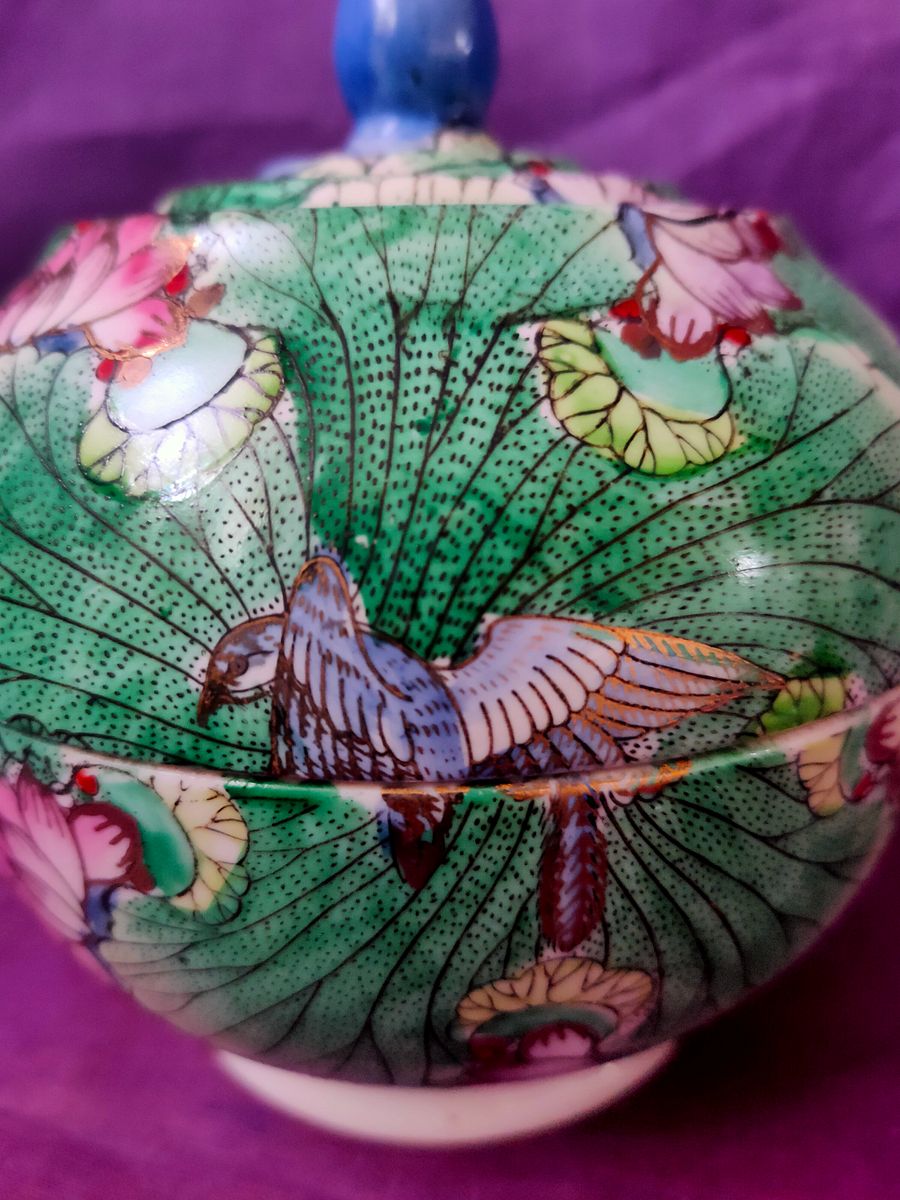Guarda joias Oriental em Verde e Azul – Peça de Decoração única e Exclusiva product image (6)