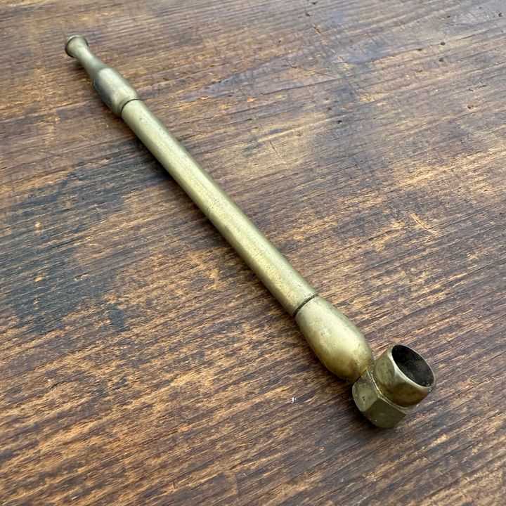 🎎 Japanese Brass Kiseru Tobacco Pipe – Early to Mid-Showa Era – Japan Antique Roadshow product image (1)