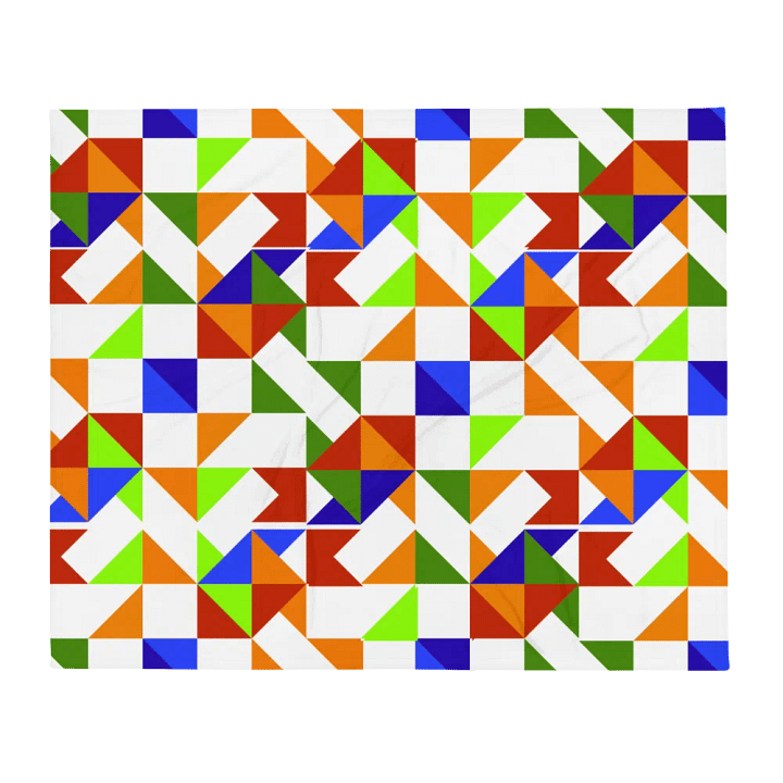 Geometric Shapes Multicolored Throw Blanket product image (2)