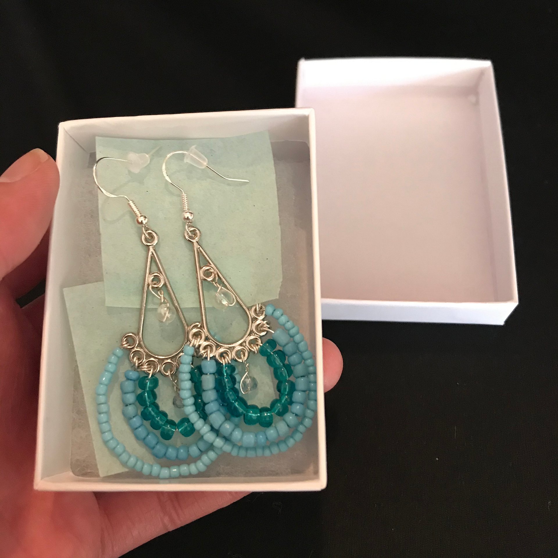 Water Layered Bead Drop Earrings product image (2)