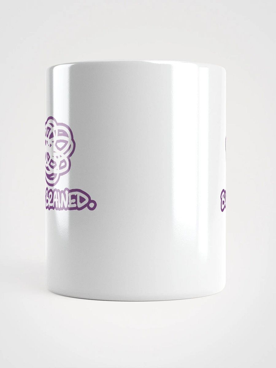 BUSY-BRAINED (lined design, #763D7D) glossy white mug product image (9)