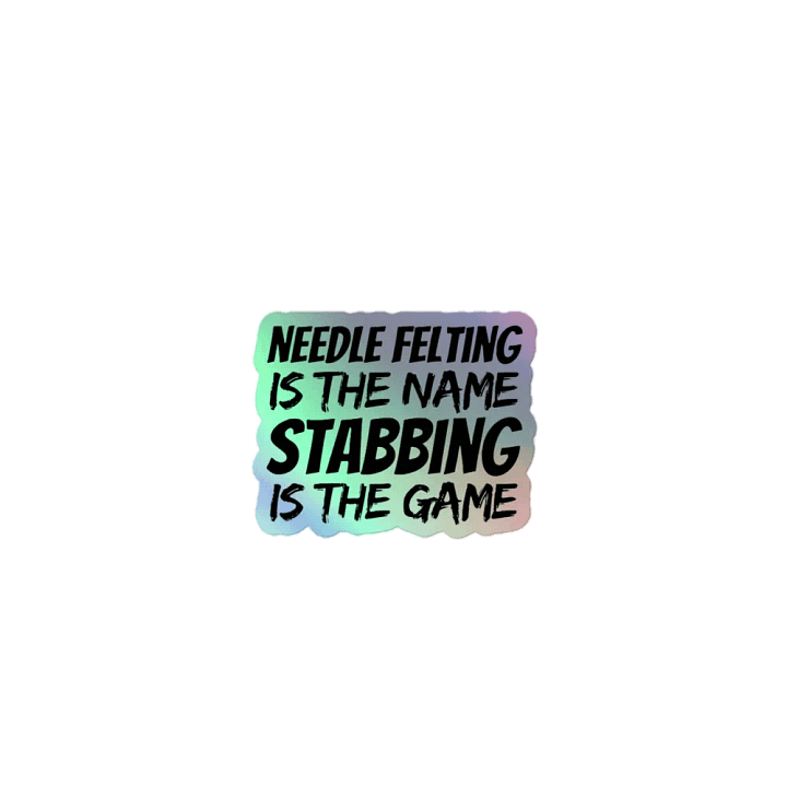 Funny Needle Felting Holographic Sticker product image (1)