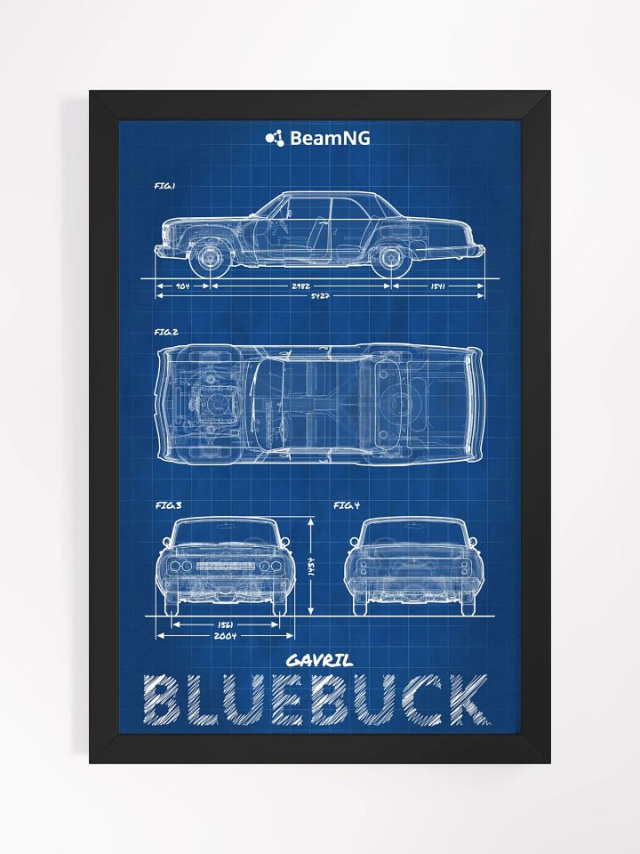 Framed Poster: Gavril Bluebuck Blueprint product image (1)