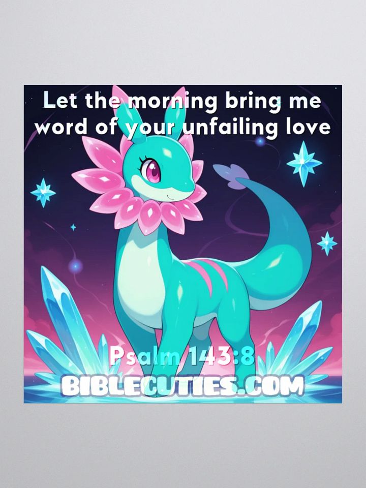 Bible Cuties Nicole - Let the morning bring me word of your unfailing love Sticker product image (2)