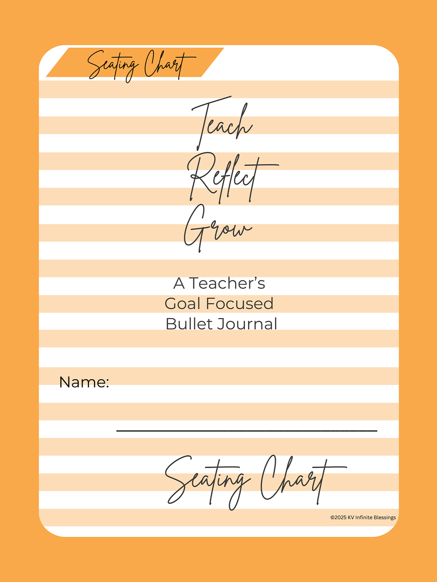 Teacher Seating Chart Organizer | Digital & Printable Bullet Journal product image (1)