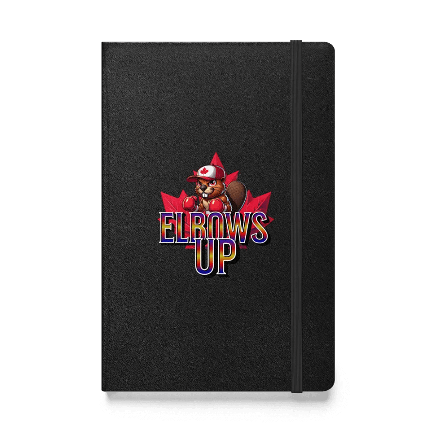 Elbows Up Maple Leaf Beaver Boxing Maverick Hardcover Journal product image (1)
