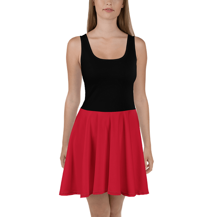 Midnight Veil Designs Gothic Skater Dress - Black and Red product image (1)