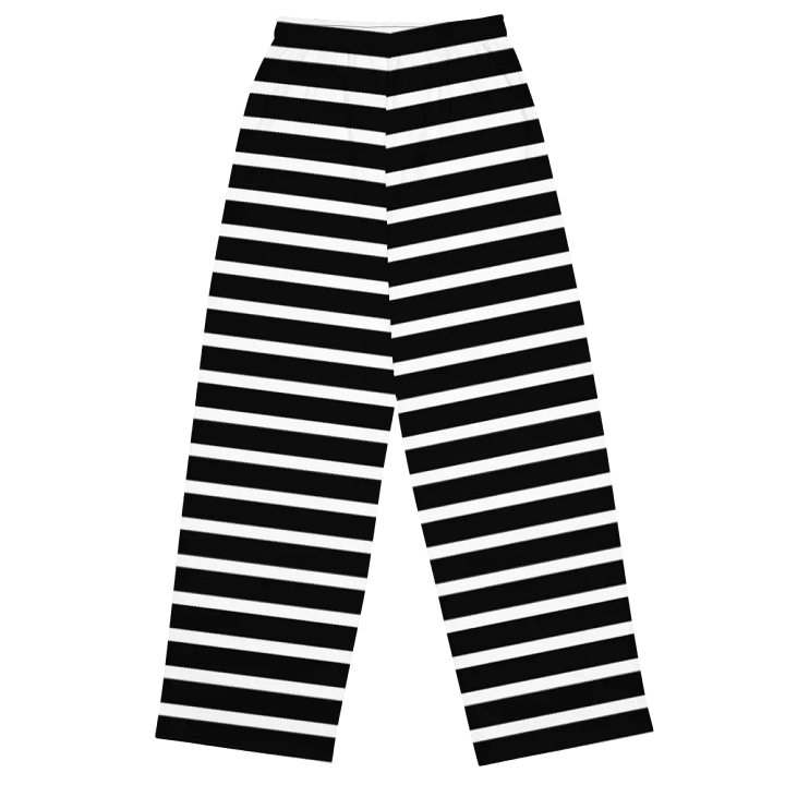Black & White Stripes Wide-Leg Pants product image (2)