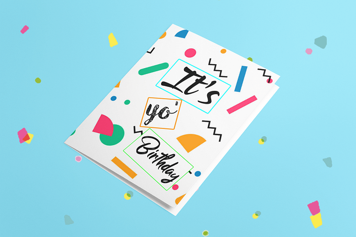“It’s yo B-day” card (White) product image (2)