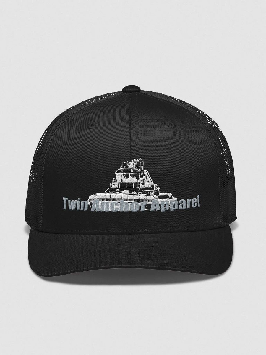 White Athena tug Retro Trucker Hat product image (1)