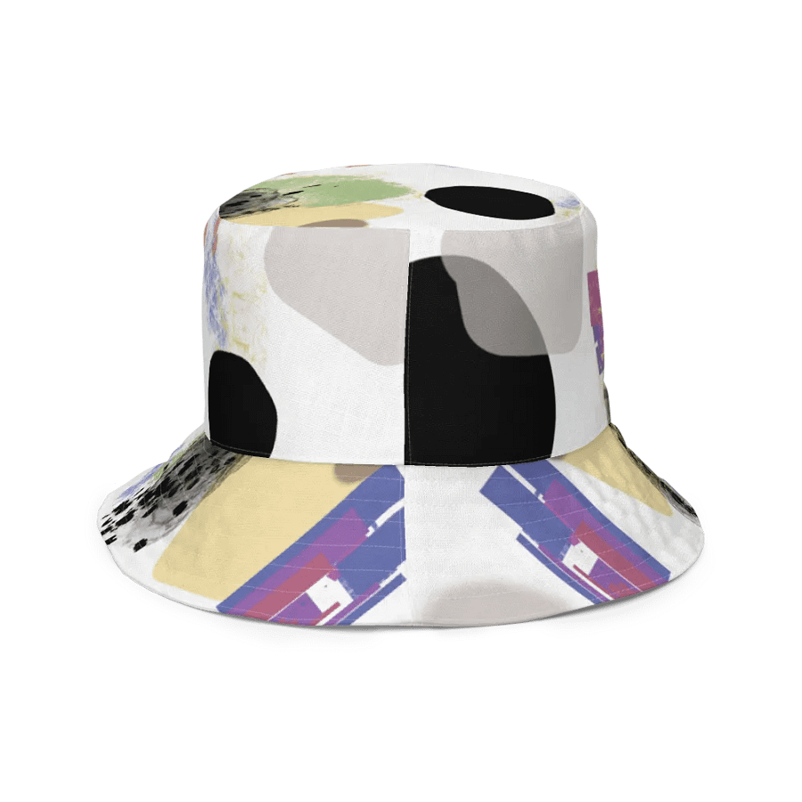 AbstractWear #1 Reversible Bucket Hat/White product image (3)