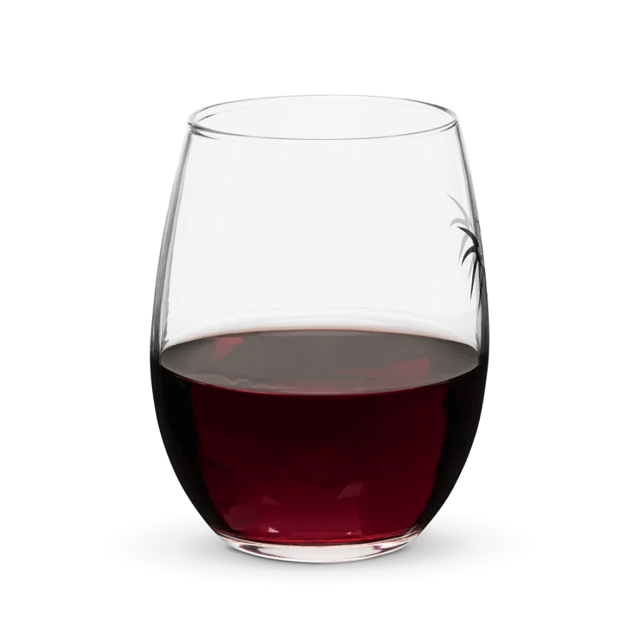 RafaZafar Logo Stemless Wineglass (blue) product image (8)