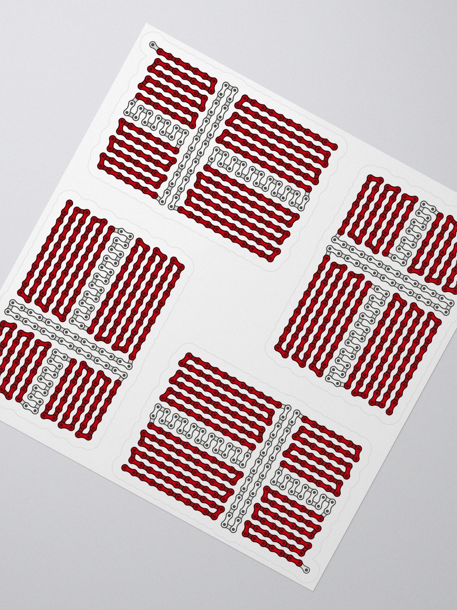 Denmark Bike Chain Flag Sticker 4 Pack product image (2)