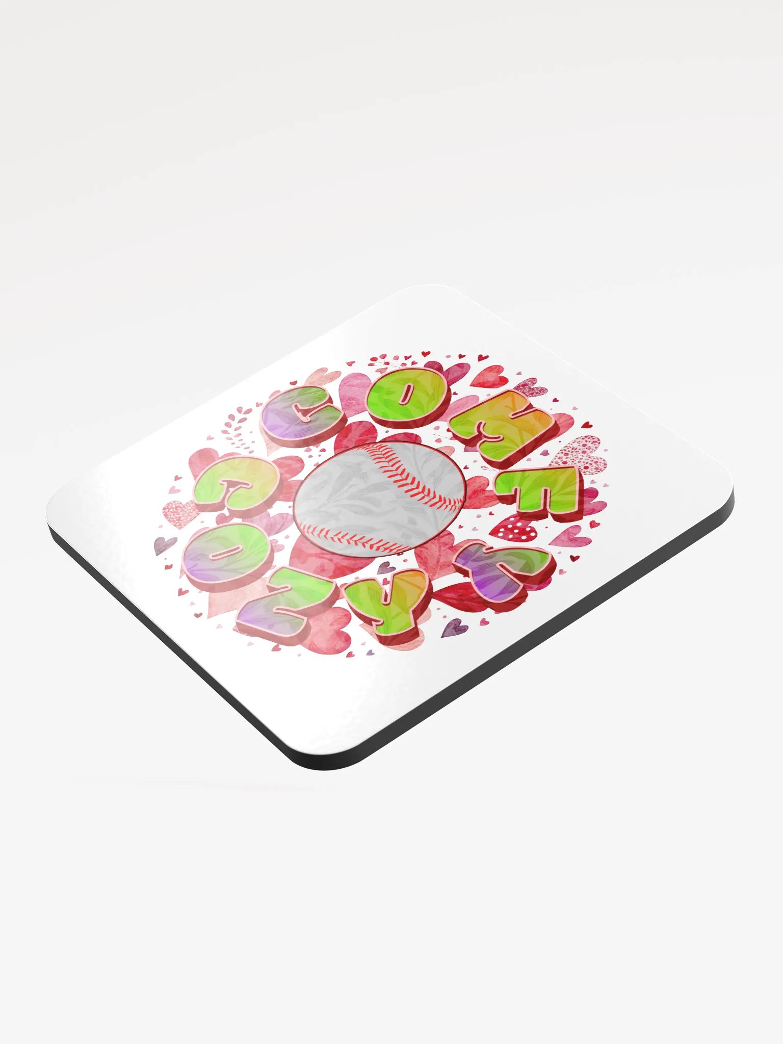 Comfy Cozy Baseball Playball Glossed Cork Coaster product image (4)