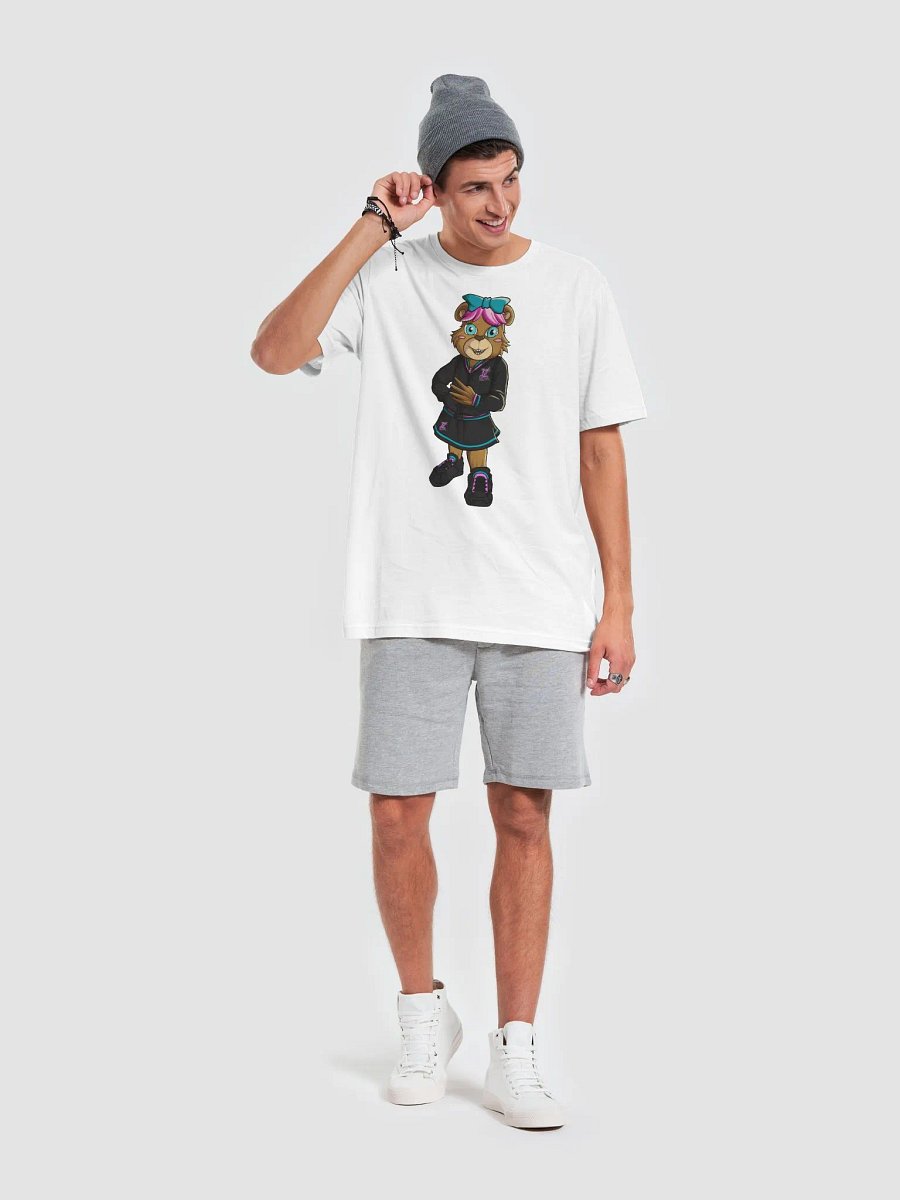 Standing Girl Bear Bella+Canvas Supersoft White T-Shirt product image (6)