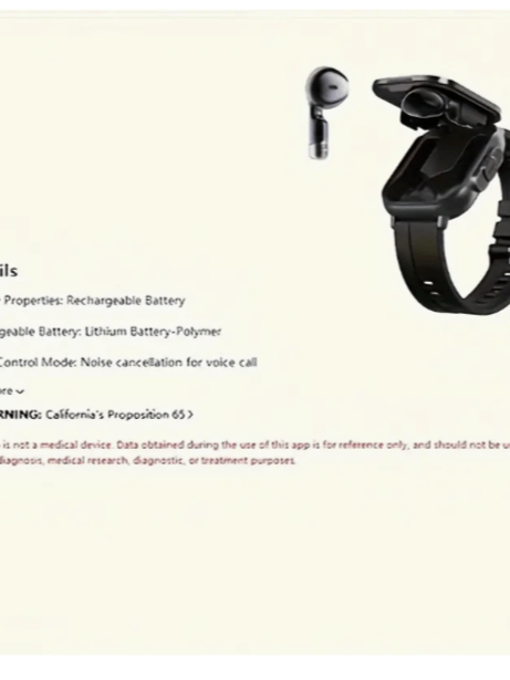 New 2-in-1 Smart Watch Bundle with TWS Earbuds product image (7)