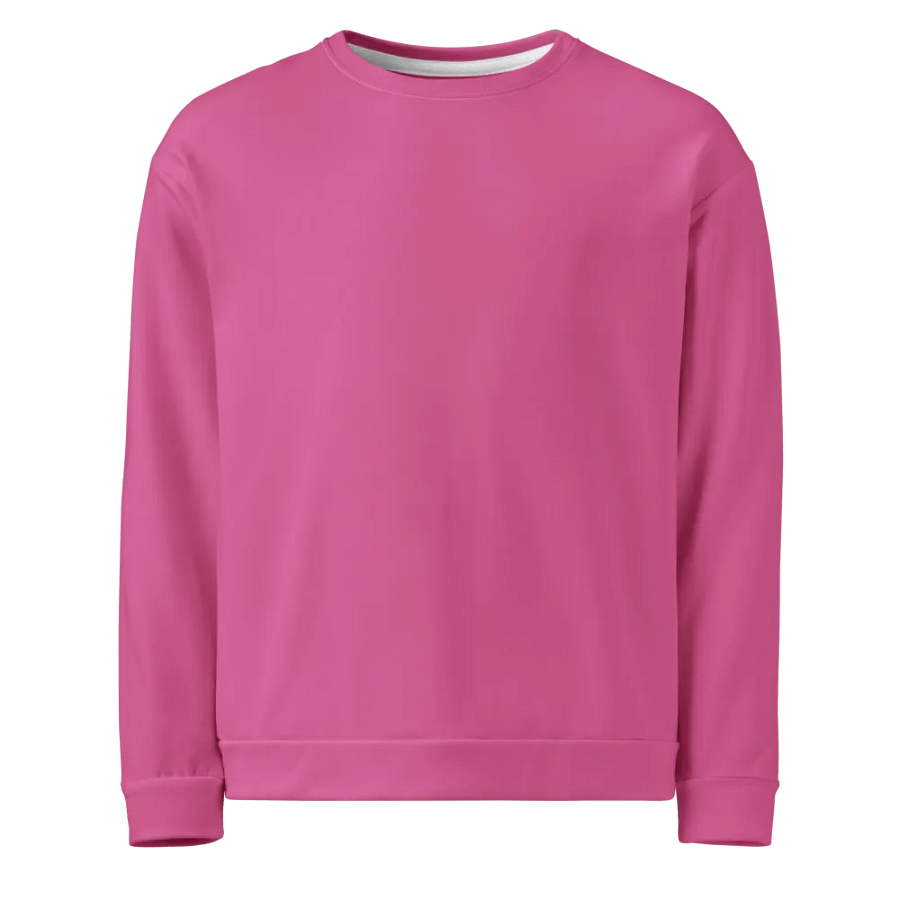 Plain Medium Pink Light Summer Unisex Recycled Polyester Heavyweight Premium Sweatshirt by Treasure Pie product image (7)