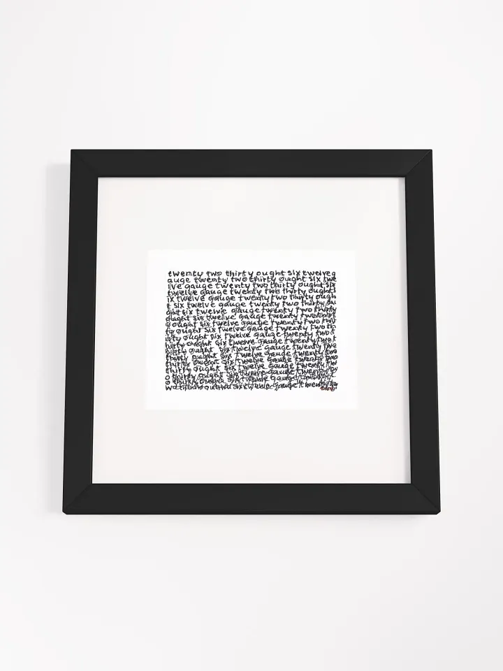 twenty two thirty ought six twelve gauge Panel Card Print Framed product image (1)