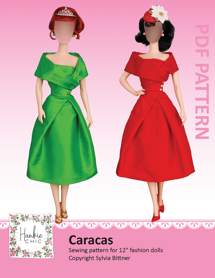 Caracas sewing pattern for 12" fashion dolls product image (1)